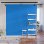 Blue Solid Color Bright Vivid Bold Accent Wall Mural Gallery Image 1