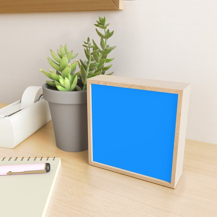 Blue Solid Color Bright Vivid Bold Accent Mini Art Print Gallery Image 2