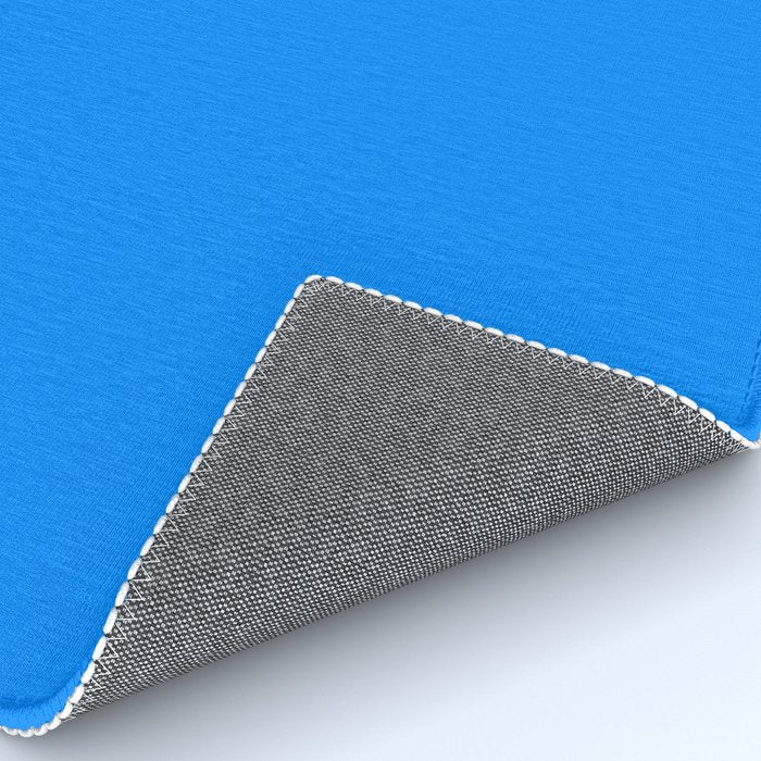 Blue Solid Color Bright Vivid Bold Accent Rug Gallery Image 4