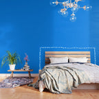 Blue Solid Color Bright Vivid Bold Accent Wallpaper Gallery Image 3