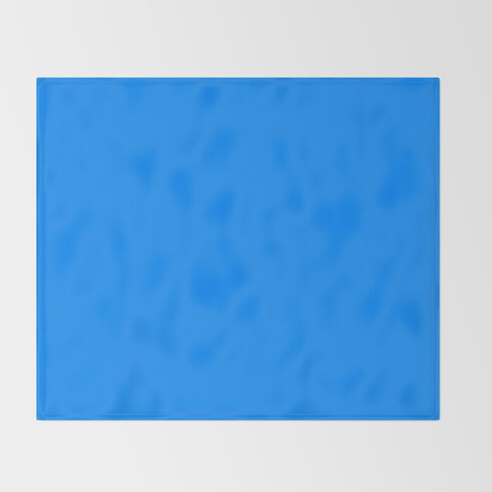 Blue Solid Color Bright Vivid Bold Accent Throw Blanket Gallery Image 2