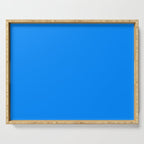 Blue Solid Color Bright Vivid Bold Accent Serving Tray Gallery Image 1