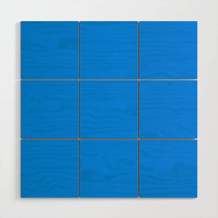 Blue Solid Color Bright Vivid Bold Accent Wood Wall Art Gallery Image 1