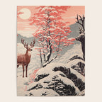 Majestic Winter Mountain Deer  Poster Gallery Image 4
