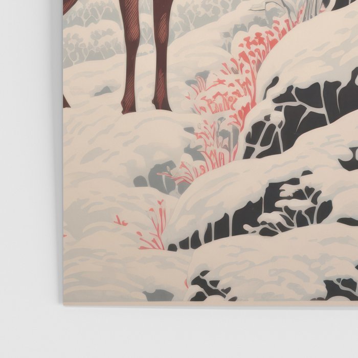 Majestic Winter Mountain Deer  Poster Gallery Image 3