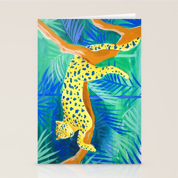 Leopard on Tree Stationery Card Gallery Image 2