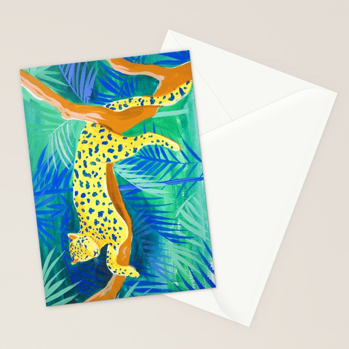 Leopard on Tree Stationery Card Gallery Image 2