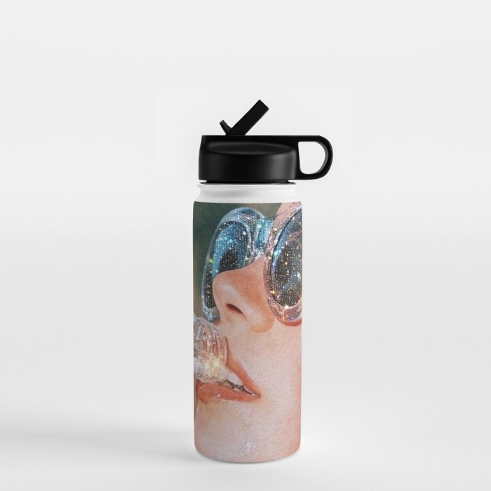 SUMMER VOL.1 - digital artwork by Yana Potter, holidays mood, weekend, stars shining, diamonds.  Water Bottle Gallery Image 1