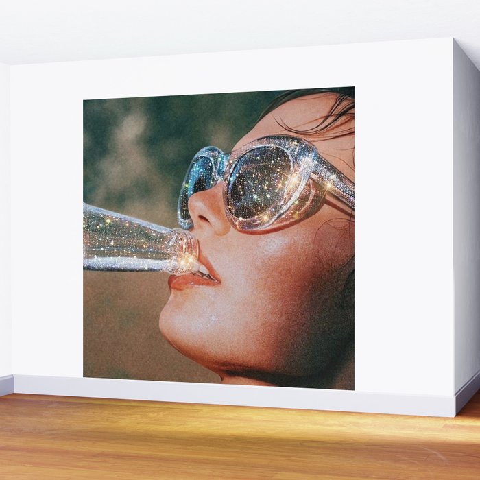 SUMMER VOL.1 - digital artwork by Yana Potter, holidays mood, weekend, stars shining, diamonds.  Wall Mural Gallery Image 2
