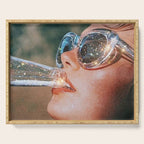 SUMMER VOL.1 - digital artwork by Yana Potter, holidays mood, weekend, stars shining, diamonds.  Serving Tray Gallery Image 1