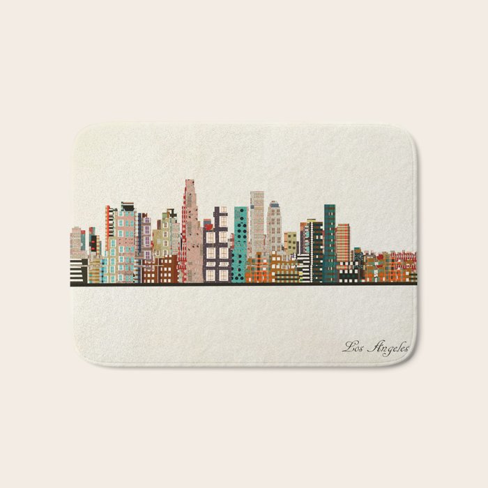 los angeles skyline Bath Mat Gallery Image 1