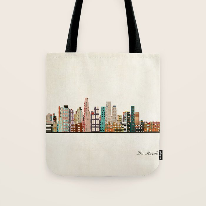 los angeles skyline Tote Bag Gallery Image 1