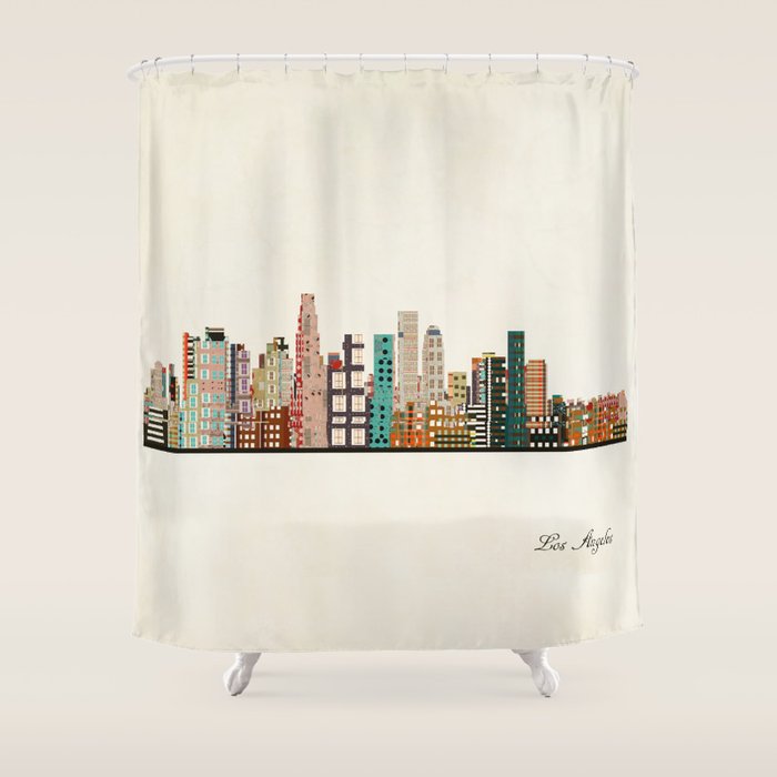 los angeles skyline Shower Curtain Gallery Image 1