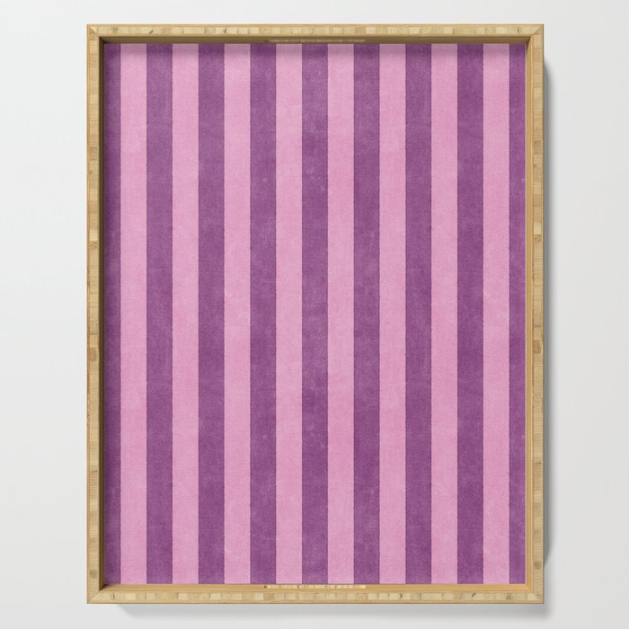 STRIPES - 004 - purple Serving Tray Gallery Image 1