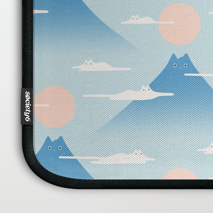 Cat Mountain Cloud pattern 1 Laptop Sleeve Gallery Image 3