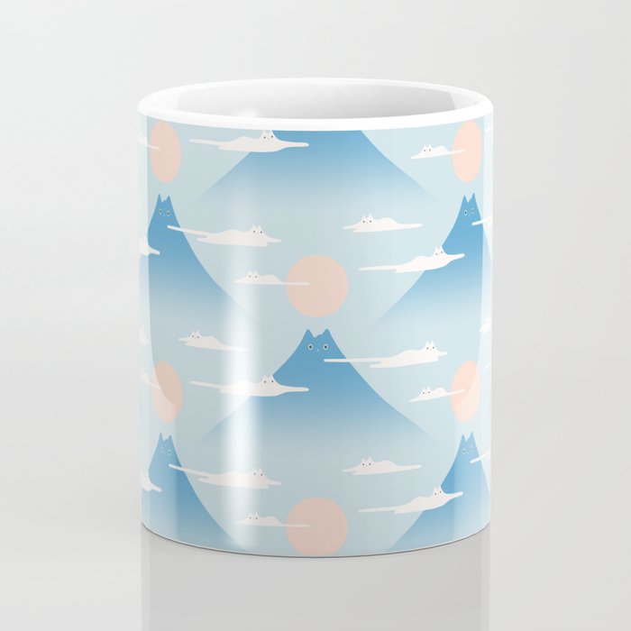 Cat Mountain Cloud pattern 1 Coffee Mug Gallery Image 4