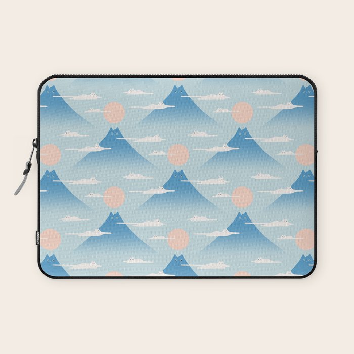 Cat Mountain Cloud pattern 1 Laptop Sleeve Gallery Image 1