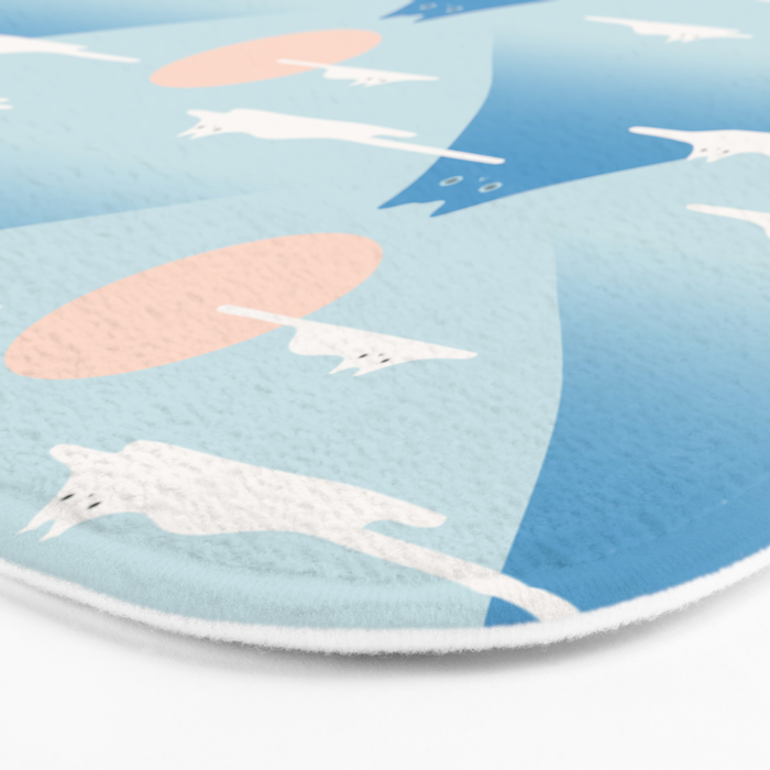 Cat Mountain Cloud pattern 1 Bath Mat Gallery Image 3