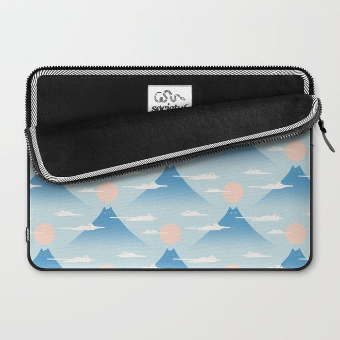 Cat Mountain Cloud pattern 1 Laptop Sleeve Gallery Image 2