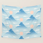 Cat Mountain Cloud pattern 1 Wall Tapestry Gallery Image 4