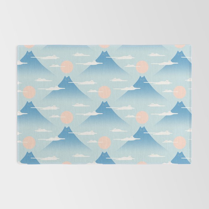 Cat Mountain Cloud pattern 1 Rug Gallery Image 2