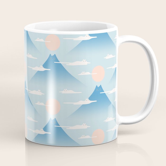 Cat Mountain Cloud pattern 1 Coffee Mug Gallery Image 1