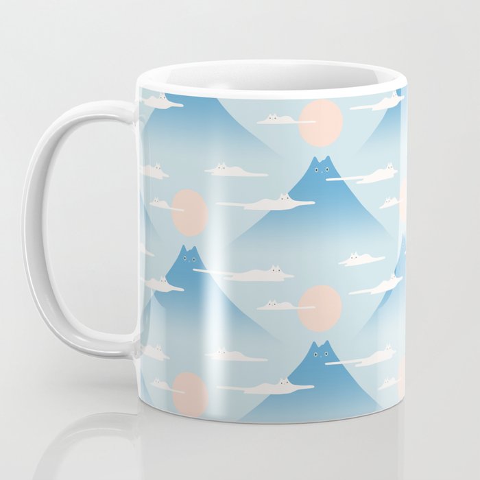 Cat Mountain Cloud pattern 1 Coffee Mug Gallery Image 3