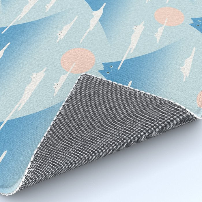 Cat Mountain Cloud pattern 1 Rug Gallery Image 4