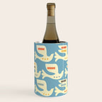 Festive Birds Blue Wine Chiller Gallery Image 1