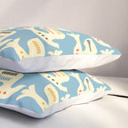 Festive Birds Blue Pillow Sham Gallery Image 3