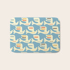Festive Birds Blue Bath Mat Gallery Image 1