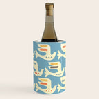 Festive Birds Blue Wine Chiller Gallery Image 2