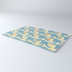 Festive Birds Blue Rug Gallery Image 3