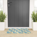 Festive Birds Blue Welcome Mat Gallery Image 3