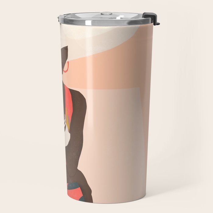 Tropical Girl 19 Travel Mug Gallery Image 2