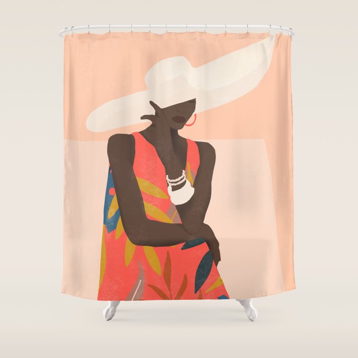 Tropical Girl 19 Shower Curtain Gallery Image 1