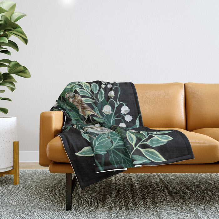 Lily of The Valley Throw Blanket Gallery Image 1
