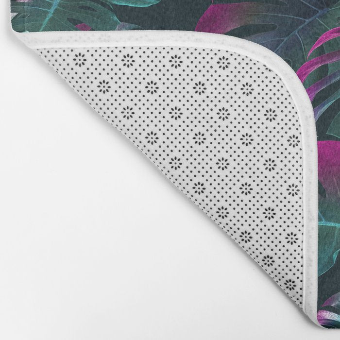 Tropical Monstera Leaf Garden Bath Mat Gallery Image 2
