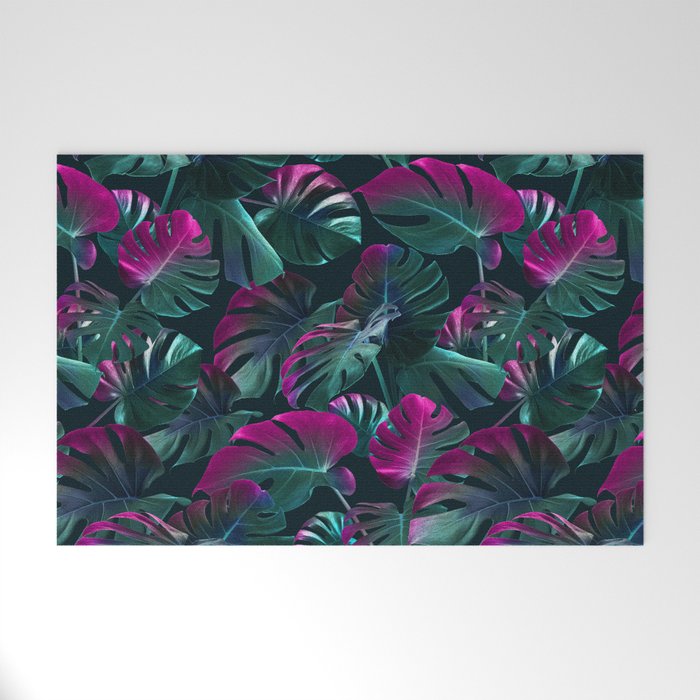 Tropical Monstera Leaf Garden Welcome Mat Gallery Image 1