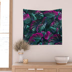 Tropical Monstera Leaf Garden Wall Tapestry Gallery Image 2