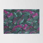 Tropical Monstera Leaf Garden Rug Gallery Image 2