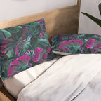 Tropical Monstera Leaf Garden Pillow Sham Gallery Image 2