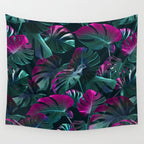 Tropical Monstera Leaf Garden Wall Tapestry Gallery Image 4
