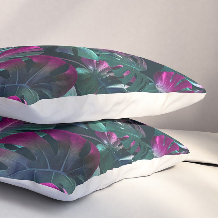 Tropical Monstera Leaf Garden Pillow Sham Gallery Image 3