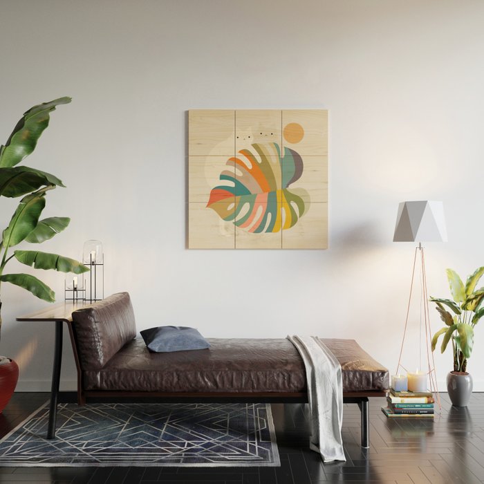 Cat and Plant 71 Wood Wall Art Gallery Image 2