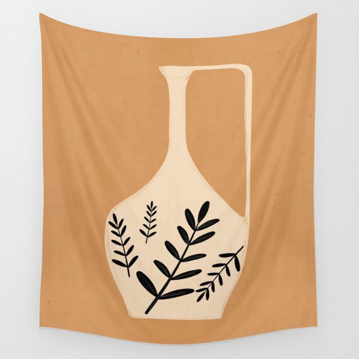 Minimal Abstract Art Vase Wall Tapestry Gallery Image 4