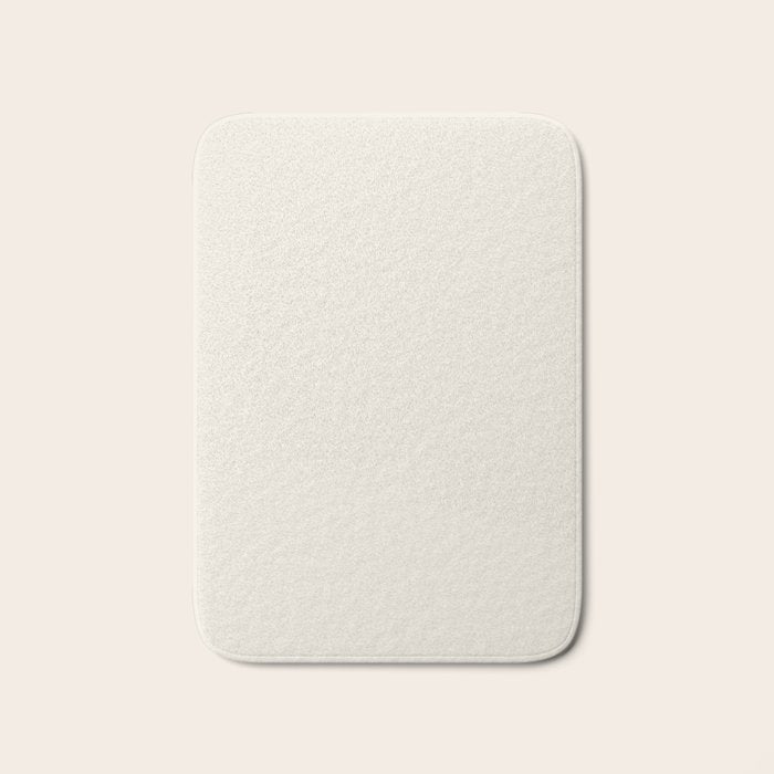 Solid Cream (Off White) Bath Mat Gallery Image 1