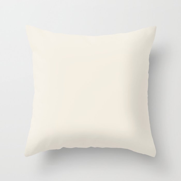 Solid Cream (Off White) Throw Pillow