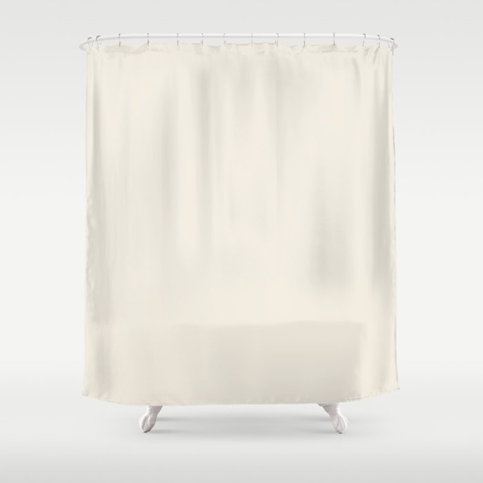 Solid Cream (Off White) Shower Curtain Gallery Image 1