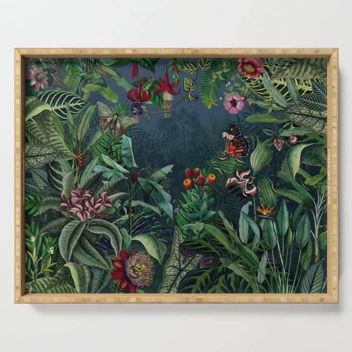 Midnight rainforest I Serving Tray Gallery Image 1